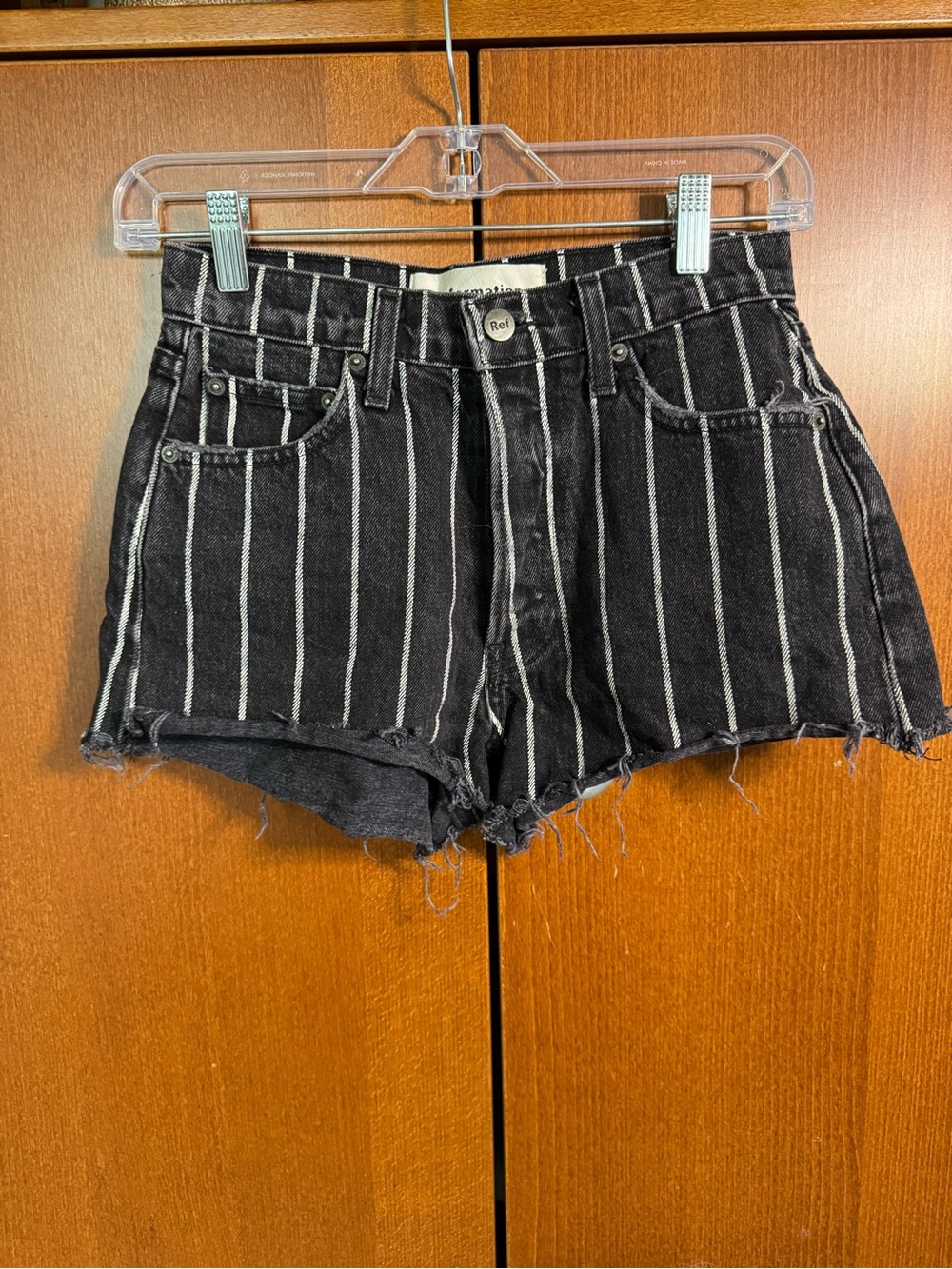Reformation Dixie shorts in sulu stripe